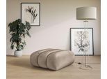 Polsterhocker "Priya Sitzhocker, moderne Steppung, auch in Bouclé", grau (taupe), B:90cm H:46cm T:106cm, 100% Polyester, LEGER HOME BY LENA GERCKE, Hocker, Polsterhocker, gemütlich und modern, Maße B/T/H: 90/106/46 cm
