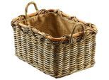 Kaminholzkorb LOCKER, grau, Rattan, Aufbewahrungsboxen, Kaminholzkorb