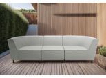 3-Sitzer DOMO COLLECTION "Sonna, individuell zusammenstellbar", silber, B:279cm H:77cm T:103cm, 100% Olefin, Sofas, 3-Sitzer, Gartenlounge-Set oder Einzelelemente, Outdoor