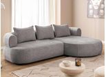 Ecksofa HOME AFFAIRE "LUSSAC L-Form Design-Sofa mit Zierkissen, Maße B/T/H: 257/159/78 cm", grau, B:257cm H:78cm T:159cm, 100% Polyester, Sofas, Ecksofa, hoher Sitzkomfort und modernes Design, Sofa ohne Bettfunktion
