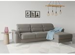 Ecksofa SIT & MORE "Sinatra L-Form", braun (schlamm), B:258cm H:85cm T:170cm, 100% Polyester, Sofas, Ecksofa, mit Recamiere, optinal mit Kopfteilverstellung und Armteilfunktion