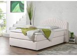 Boxspringbett MAINTAL, grau (silbergrau), Liegefläche B/L: 100cm x 200cm, H3, 5-Zonen-Tonnentaschen-Federkernmatratze, Seitliche Einfassung Unterbox und Obermatratze: Mikrovelours (100% Polyester);Spiegelfläche der Unterbox und Obermatratze: 100% Polyester, Komplettbetten, Boxspringbett, in diversen Ausführungen