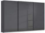 Schwebetürenschrank OTTO HOME "Kleiderschrank Schrank Garderobe AGORDO mit Glasfront", grau (graumetallic, glas basalt), B:360cm H:229cm T:62cm, Holzwerkstoff, Schränke, Schwebetürenschrank, durchdachte Innenausstattung, in 4 Breiten und 2 Höhen MADE IN GERMANY