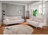 Polstergarnitur HOME AFFAIRE "Drago, modern und zeitlos, aktuelle Formensprache, komfortabel", beige (creme), H:81cm T:90cm, 100% Polyester, Sitzmöbel-Sets, Polstergarnitur, als Sessel/Polsterecke erhältlich, versch. Stoffe, inkl. 2 Zierkissen