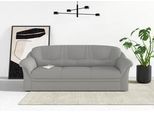 3-Sitzer DOMO COLLECTION "Montana für kleine Räume, Breite 184cm, komfortabel und zeitlos", grau (hellgrau), B:184cm H:84cm T:82cm, 92% Polyester, 8% Nylon, Sofas, 3-Sitzer, bequeme Armlehnen