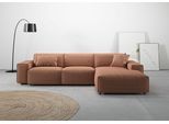 Ecksofa HOME AFFAIRE "Glimminge auch in Breitcord, Feincord, Bouclé + Easy care-Bezug", braun, B:294cm H:71cm T:191cm, 100% Polyester, Sofas, Ecksofa, L-Form, Breite 294, Zierkissen