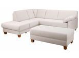 Ecksofa HOME AFFAIRE "Belfort L-Form", beige (linen), B:243cm H:88cm T:91cm, Struktur fein ( 100% Polyester);Luxus-Microfaser ALTARA NUBUCK (100% Polyester);Luxus-Microfaser Vintageoptik(100% Polyester), Sofas, Ecksofa, mit Federkern, wahlweise mit Bettfunktion und Stauraum
