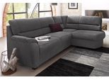 Ecksofa SIT & MORE "Pandora L-Form", grau (anthrazit), B:251cm H:91cm T:176cm, Luxus-Microfaser ALTARA NUBUCK (100% Polyester);Luxus-Microfaser ALTARA NUBUCK (100% Polyester);Luxus-Microfaser (100% Polyester), Sofas, Ecksofa, wahlweise mit Bettfunktion und Bettkasten