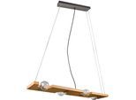 TRIO LEUCHTEN Pendelleuchte "Tailor", beige (natur), 4, H: 150cm, 1 Stk., Leuchten, Hängelampe höhenverstellbar, exkl 4xE27 max 10W, Holz naturbelassen, Pendelleuchte