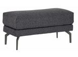 Hockerbank "CR.450, Sitzbank", schwarz (anthrazitgrau, schwarzgrau 044, 57), B:93cm H:45cm T:48cm, Chenille COCO (72% Polyester 15% Baumwolle 13% Polyacryl), CREATION BY ROLF BENZ, Hocker, Hockerbank, Alugussfüße in umbragrau