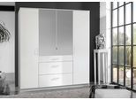 Kleiderschrank WIMEX "Clack", weiß (weiß, weiß hochglanz), B:180cm, Schränke, Kleiderschrank