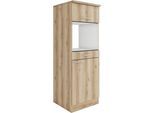 Mikrowellenumbauschrank OPTIFIT "Bella", beige (wildeiche, wildeiche, anthrazit), B:60cm H:174,4cm T:60cm, Holzwerkstoff, Schränke, Mikrowellenumbauschrank, Breite 60 cm, Nischenmaße B/T/H 56,7/55,5/44,8 cm