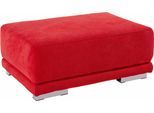 Polsterhocker SIT & MORE "Coria", rot, B:103cm H:40cm T:69cm, Luxus-Microfaser ALTARA NUBUCK (100% Polyester);Kunstleder SOFTLUX;Struktur ( 100% Polyester);Struktur fein ( 90% Polyester; 10% Polyamid), Hocker, Polsterhocker