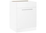 Spülenschrank WIHO KÜCHEN "Flexi2", weiß (front und korpus: weiß), B:60cm H:82cm T:57cm, Schränke, Spülenschrank, Breite 60 cm