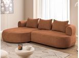 Ecksofa HOME AFFAIRE "LUSSAC L-Form Design-Sofa mit Zierkissen, Maße B/T/H: 257/159/78 cm", terra, B:257cm H:78cm T:159cm, 100% Polyester, Sofas, Ecksofa, hoher Sitzkomfort und modernes Design, Sofa ohne Bettfunktion