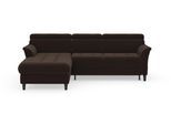 Ecksofa SIT & MORE "Marano L-Form", braun (espresso), B:257cm T:166cm, 98% Polyester, 2% Polyamid, Sofas, Ecksofa, inklusive Kopfteilverstellung, wahlweise mit Bettfunktion, Bettkasten