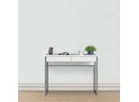 Schreibtisch INOSIGN "Function Plus", grau (weiß, grau), B:101,6cm H:72,6cm T:40cm, Tische, Schreibtisch, mit vielen Stauraummöglichkeiten, zeitloses Design