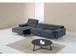 Ecksofa EGOITALIANO "Malika, edel und bequem, Designsofa mit hochwertigen Bezügen, L-Form", grau (charcoal), B:287cm H:94cm T:165cm, Sofas, Ecksofa, mit Recamiere, inkl. Kopfteilverstellung und chromfarbenen Metallfüßen