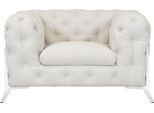 Chesterfield-Sessel HOME AFFAIRE "Amaury Sessel", beige, B:125cm H:75cm T:97cm, Struktur (100% Polyester9;Samtoptik (100% Polyester), Sessel, Chesterfield-Sessel, aufwändige Knopfheftung, moderne Chesterfield Optik, Fußfarbe wählbar