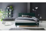 Boxbett "Nikola", grün (dunkelgrün), B:182cm L:210cm, ATLANTIC HOME COLLECTION, Komplettbetten, Boxbett, Massivholzfüßen, mit / ohne Matratze, in H2 und H3 erhältlich