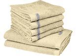 Handtuch Set ROSS "Sinfonie", beige (natur), Frottier, Frottier, Obermaterial: 100% Baumwolle, Handtuch-Sets, Handtuch Set, beinhaltet: Handtücher und Badetücher