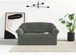2-Sitzer DOMO COLLECTION "Montana für kleine Räume, Breite 146cm, komfortabel und zeitlos", grün (dunklegrün), B:146cm H:84cm T:82cm, 92% Polyester, 8% Nylon, Sofas, 2-Sitzer, bequeme Armlehnen