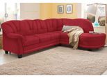 Ecksofa HOME AFFAIRE "Camelita, Landhaus Sofa, 2 Varianten: Recamiere- oder Ottomane, L-Form", rot (bordeaux), B:231cm H:86cm T:81cm, MELROSE/Struktur (100% Polyester);Microfaser PRIMABELLE (100% Polyester);MELROSE (100% Polyester), Sofas, Ecksofa, wahlweise mit Bettfunktion