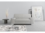 2-Sitzer DOMO COLLECTION "Anzio in kubischer Formensprache, flache Armlehnen, Breite 184cm", grau (hellgrau), B:184cm H:85cm T:93cm, Sofas, 2-Sitzer, wahlweise mit Federkern