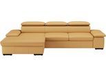 Ecksofa SIT & MORE "Alcudia L-Form", gelb (curry), B:286cm H:73cm T:174cm, Sofas, Ecksofa, wahlweise mit Bettfunktion
