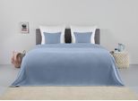 Tagesdecke OTTO HOME "Greta", blau, B:230cm L:250cm, Baumwolle, Tagesdecken, Tagesdecke, in Waffelpiqué Optik, viele Farben erhältlich, Decke ab 140 x 200 cm