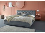 Polsterbett "Adamas", grau, L:210cm, Bezug: 100% Polyester, Polsterung: Polsterwatte, Material Gestell: gepolsterter Holzwerkstoff, WESTFALIA SCHLAFKOMFORT, Betten, Polsterbett, auch mit Bettkasten, Knopfheftung mit Strasssteinen