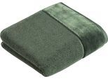 Handtuch VOSSEN "Pure", grün (grün tea), B:50cm L:100cm, Webfrottier, Obermaterial: 100% Baumwolle, Handtücher, Handtuch, Baumwolle & VEGAN, mit eleganter Veloursbordüre
