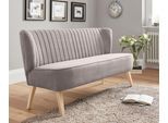 2-Sitzer HOME AFFAIRE "Campi", grau (taupe), B:140cm H:81cm T:67cm, 92% Polyester, 8% Nylon, Sofas, 2-Sitzer, bequemes Küchensofa, frei im Raum stellbar