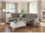 Ecksofa HOME AFFAIRE "Boston L-Form", braun (macciato), B:272cm, Struktur (100% Polyester);Luxus-Microfaser Florence (100% Polyester);Chenille (100% Polyester);NaturLEDER (reines Rindsleder), Sofas, Ecksofa, Kopfteilverstellung an jeder Sitzfläche, wahlweise Relaxfunktion