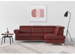 Ecksofa SIT & MORE "Arngast L-Form", rot (merlot), B:245cm H:84cm T:194cm, Sofas, Ecksofa, inklusive Kopfteilverstellung und Federkern
