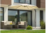 Ampelschirm SCHNEIDER SCHIRME "Genua", beige (natur), Obermaterial: 100% Polyester, Standschirme, Ampelschirm, mit Schirmständer, ohne Wegeplatten