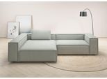 Ecksofa HOME AFFAIRE "Watertown, moderne XXL L-Form, 306 cm breit", silber, B:306cm H:68cm T:191cm, 100% Polyester, Sofas, Ecksofa, Komfortabel mit tiefer Sitzfläche – ideal für große Wohnräume