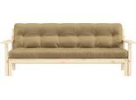 Schlafsofa KARUP DESIGN "Unwind", gelb (wheat beige), B:190cm H:14cm T:92cm, Sofas, Schlafsofa, Mit Holzstruktur, inkl. Futonmatratze, Liegefläche 130x190 cm
