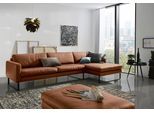 Ecksofa 3C CANDY "Aidan modernes Sofa in aktueller Formensprache, bequem, L-Form", braun (brandy), B:318cm H:81cm T:154cm, 100% Leder, Sofas, Ecksofa, eleganter Stil mit hohem Sitzkomfort, auch mit Lederbezug
