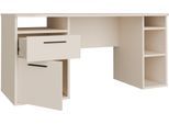 Schreibtisch FORTE "Tezaur", sand, sand, sand, B:160cm H:75,7cm T:72cm, Tische, Schreibtisch, mit Schubkasten und Tür, B/H/T 160/75,7/72 cm