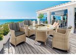 Garten-Essgruppe DESTINY "LUNA", beige (natur meliert), B:60cm H:87cm T:71cm, Aluminium, Polyrattan, Sitzmöbel-Sets, Garten-Essgruppe, Aluminium, Polyrattan