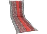 Liegenauflage GO-DE "für Rollliegen", rot (rot, grau), B:190cm H:8cm T:60cm, Bezug: 65% Polyester, 35% Baumwolle, Polsterauflagen, Liegenauflage