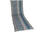 Liegenauflage GO-DE "für Rollliegen", blau (blau, grau), B:190cm H:8cm T:60cm, Bezug: 65% Polyester, 35% Baumwolle, Polsterauflagen, Liegenauflage