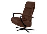 Relaxsessel W.SCHILLIG "rumbaa", braun (chocolate s37), B:68cm H:111cm T:82cm, Stoff S37 (100% Polyester): Luxus-Microfaser in Lederoptik, Sessel, Relaxsessel, wahlweise mit Doppelmotor, in Größen S, M & L, mit 5-Sternfuß