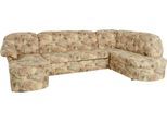 Wohnlandschaft DOMO COLLECTION "Pegnitz, zeitlos&modern, elegante Rückensteppung, Breite 292cm, U-Form", beige, B:292cm H:82cm T:180cm, 100% Polyester, Sofas, Wohnlandschaft, wahlweise mit Bettfunktion