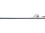 Gardinenstange GARESA "SEFRA", silber (silberfarben), L:330cm Ø:16mm, Aluminium, Gardinenstangen, Gardinenstange, Vorhanggarnitur,Innenlaufgarnitur, verlängerbar, Endknopf Kappe