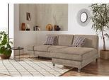 Ecksofa SIT & MORE "Clio L-Form", beige, B:246cm H:89cm T:165cm, Sofas, Ecksofa, wahlweise mit Bettfunktion oder Vorziehsitz und Bettkasten, Federkern