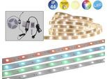 NÄVE LED Stripe "Outdoor", weiß, Gesamtlänge 10m, Lichterketten, Farbwechsel, Dimmfunktion, Fernbedienung, Länge 1000cm, RGB, IP44, LED Stripe
