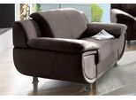 Sessel TRENDMANUFAKTUR "Rondo, Breite 121 cm, breite Armlehnen, Füße schwarz", braun, B:121cm H:85cm T:94cm, Kunstleder SOFTLUX;Microfaser PRIMABELLE (100% Polyester);NaturLEDER (echtes Rindsleder);Struktur (54% Polyacryl, 46% Polyester), Sessel, Sessel, Big-Sessel wahlweise mit Federkern, in verschiedenen Bezügen