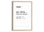 Bilderrahmen REINDERS "Bilderrahmen Poster 61x91,5 oder 50x70", beige (buche), B:64,5cm H:95cm T:2cm, Bilderrahmen, Bilderrahmen, Wohnzimmer - Buche - MDF - 64,5x95 cm